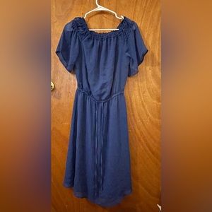 DKNY XS French Navy Short Flutter Sleeve Dress